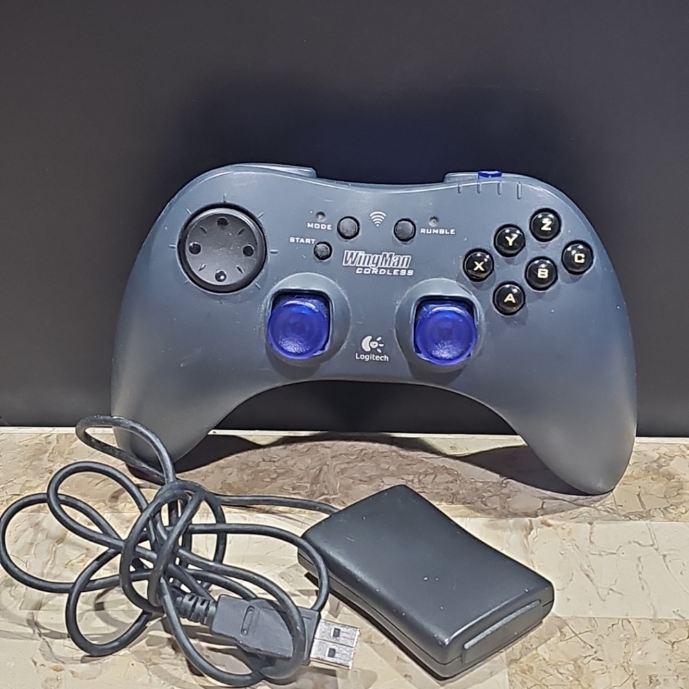 Logitech Wingman 2.4ghz Cordless‎ PC Controller Rumble Wireless Handheld Great